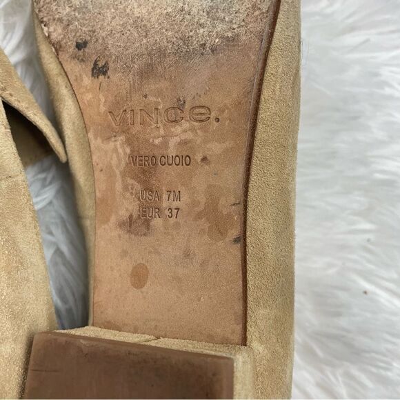 Vince Fauna Slip-On Almond Toe Suede Leather Loafers - Picture 10 of 10